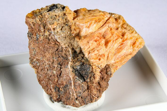 Vibrant Orange Tinzenite Specimen - Switzerland #380376
